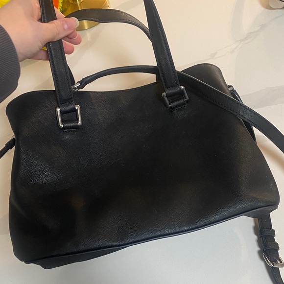 Calvin Klein Black Saffiano Leather Satchel - Picture 3 of 5